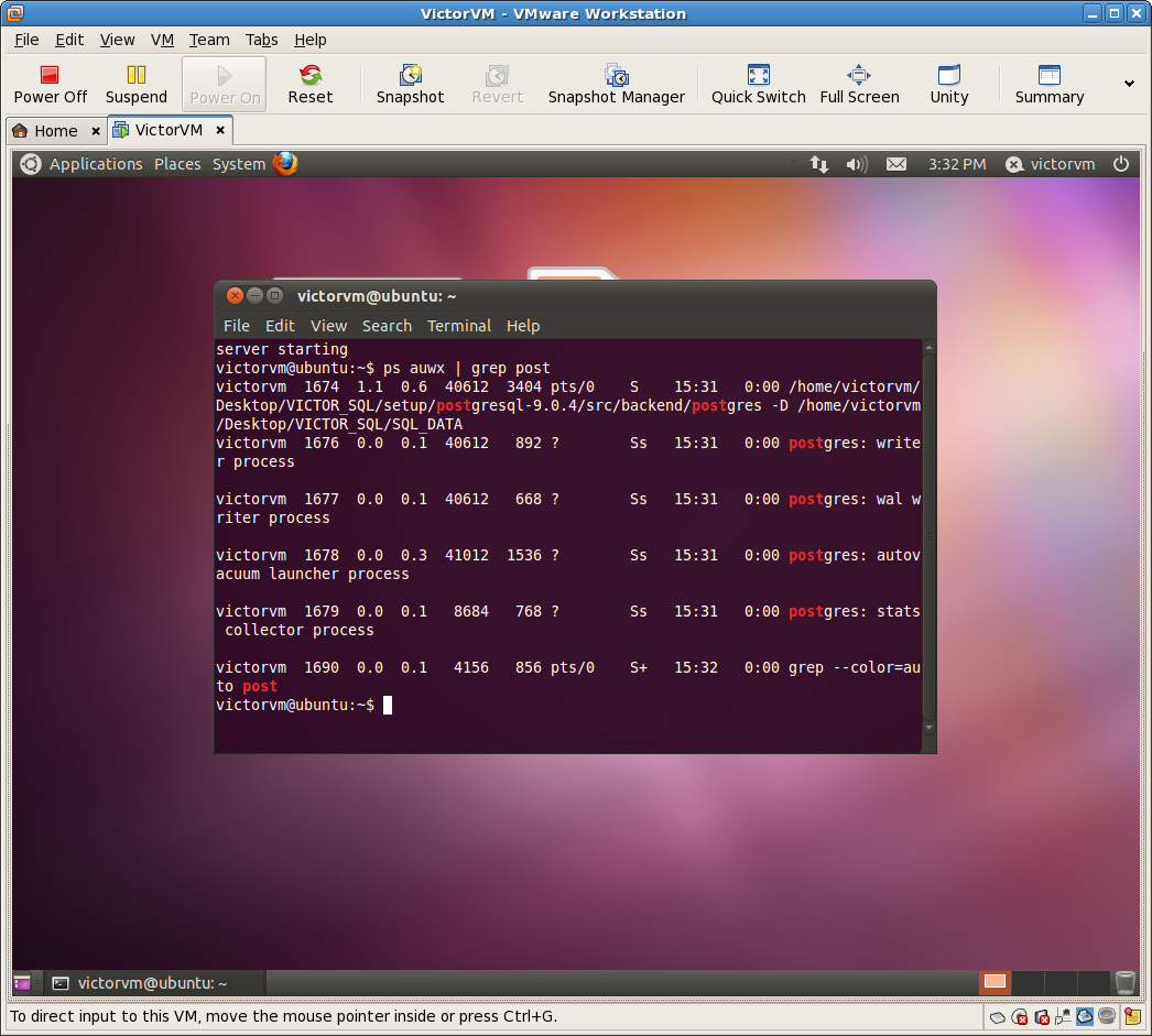 Test postgresql is running.