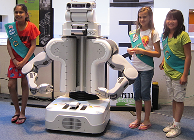 Girlscouts
     and robot
